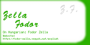 zella fodor business card
